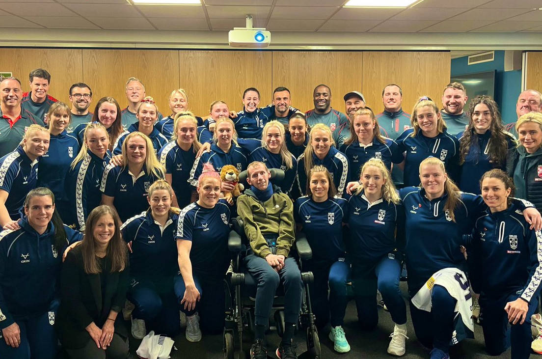 Lindsey Burrow presents England Women with match shirts ahead of final ...